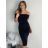 Šaty dlhé spoločenské carmen dámske (S/M ONE SIZE) TALIANSKA MÓDA IMPLP2490180085 čierna S/M/L