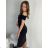 Šaty dlhé spoločenské carmen dámske (S/M ONE SIZE) TALIANSKA MÓDA IMPLP2490180085 čierna S/M/L