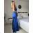 Šaty dlhé spoločenské na ramienka dámske (S/M ONE SIZE) TALIANSKA MÓDA IM425HELEN