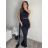 Šaty dlhé elegantné bez rukávov dámske (S/M/L ONE SIZE) TALIANSKA MÓDA IMPBB24H8752/DR čierna S/M/L