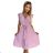 Šaty krátke plisované krátky rukáv dámske (S-XL) poľská moda NUMOCO 374-3 POLINA NMC-374-3/DR ružová staroružová L