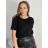 Svetr úpletový krátký rukáv dámský (S/M/L ONE SIZE) ITALSKÁ MÓDA IMC25BARBARA/DR S/M/L čierna