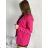 Sako dlhý rukáv dámske (S/M/L ONE SIZE) TALIANSKA MóDA IMC25LAJLA/DR S/M/L tmavo ružová