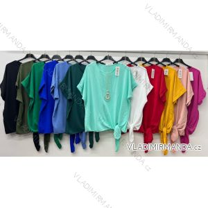 Tričko krátky rukáv dámske nadrozmer (54/56/58 ONE SIZE) TALIANSKA MÓDA IM425157