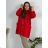 Mikina na zip s kapucňou dlhý rukáv dámska nadrozmer (54/56/58 ONE SIZE) TALIANSKA MÓDA IMD25ZLATA