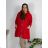 Mikina na zip s kapucňou dlhý rukáv dámska nadrozmer (54/56/58 ONE SIZE) TALIANSKA MÓDA IMD25ZLATA
