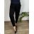 Nohavice elegantné s opaskom dámske nadrozmer (M/L/XL ONE SIZE) TALIANSKA MÓDA IM425061/DUR L / XL čierna