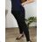 Nohavice elegantné s opaskom dámske nadrozmer (M/L/XL ONE SIZE) TALIANSKA MÓDA IM425061/DUR L / XL čierna