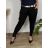 Nohavice elegantné s opaskom dámske nadrozmer (46/48/50 ONE SIZE) TALIANSKA MÓDA IM425131/DUR 46/48 čierna
