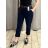 Nohavice s opaskom dámske (S/M/L ONE SIZE) TALIANSKA MÓDA IM425LENA/DUR M / L tmavo modrá