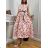 Šaty letní květinové s páskem bez rukávu dámské nadrozměr (S/M/L ONE SIZE) ITALSKÁ MÓDA IMWGB25225/DUR biela S/M/L