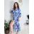Šaty letné elegantný dlhý rukáv dámske (S/M ONE SIZE) TALIANSKA MÓDA IMD23114/DUR svetlo modrá S/M/L