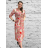 Šaty letné elegantný dlhý rukáv dámske (S/M ONE SIZE) TALIANSKA MÓDA IMD23114/DUR svetlo modrá S/M/L