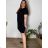 Šaty voľnočasové krátky rukáv dámske nadrozmer (48/50 ONE SIZE) TALIANSKA MODA IM724BELISA/DUR -   modrá kráľovská -   48/50