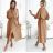 Šaty košeľové 3/4 dlhý rukáv dámske (XS/S/M ONE SIZE) TALIANSKA MÓDA IMD25030