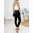 Nohavice elegantné s opaskom trojštvrťové 3/4 krátke dámske (XS/S/M ONE SIZE) TALIANSKA MÓDA IMD25038