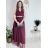 Šaty dlhé spoločenské elegantné plesové dámske (S/M ONE SIZE) TALIANSKA MÓDA IMM22Q52232/DR6 tmavě modrá