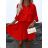 Šaty krátke košeľové 3/4 dlhý rukáv dámske (XS/S/M ONE SIZE) TALIANSKA MÓDA IMD25047