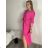 Šaty dlhé letné mušelínové krátky rukáv dámske (S/M/L ONE SIZE) TALIANSKA MÓDA IM424404/DU -   čierna -   M / L