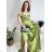 Šaty carmen dlouhé na ramínka elegantní saténové dámské (S/M ONE SIZE) ITALSKÁ MÓDA IMPBB22B22735