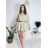 Šaty krátke mikinové dlhý rukáv dámske oversize (M/L/XL ONE SIZE) TALIANSKA MÓDA IMD25PEGY