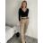 Nohavice s opaskom dámske (S/M/L ONE SIZE) TALIANSKA MÓDA IM425101/DU