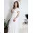 Šaty dlhé letné rebrované krátky rukáv dámske Maria-M (XS/S/M/L ONE SIZE) TALIANSKA MÓDA IMSM25128/DUR S/M ružová staroružová