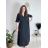 Šaty dlhé letné mušelínové krátky rukáv dámske (S/M/L ONE SIZE) TALIANSKA MÓDA IM424404/DU -   čierna -   M / L