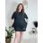 Šaty krátke oversize 3/4 dlhý rukáv dámske (M/L/XL ONE SIZE) TALIANSKA MÓDA IMD25009