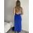 Šaty dlhé spoločenské na ramienka dámske (S/M/L ONE SIZE) TALIANSKA MÓDA IMPLP2365360011A vínová S/M/L