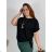 Tunika s príveskom krátky rukáv dámska nadrozmer (L/XL/2XL ONE SIZE) TALIANSKA MÓDA IMD23316/DU biela