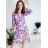 Šaty elegantné dlhé jraní dlhý rukáv dámske Andy (S/M/L ONE SIZE) TALIANSKA MÓDA IMD22290-1/DUR S/M/L fialová