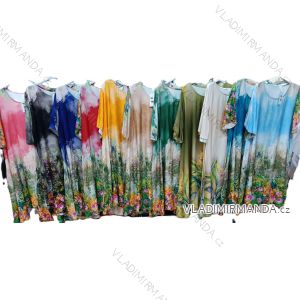 Šaty voľnočasové 3/4 dlhý rukáv dámske nadrozmer (42/44/46 ONE SIZE) TALIANSKA MÓDA IMSM25SPRING