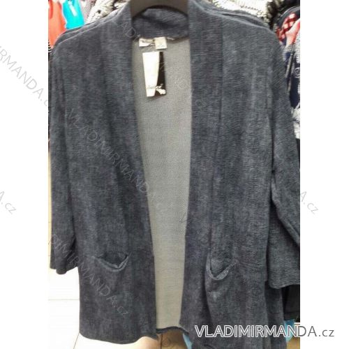 Cardigan dlhý rukáv dámsky nadrozmerné (uni l-3XL) OSLIL polski moda PM117043
