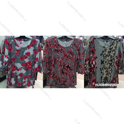 Tričko krátky rukáv dámske nadrozmerné (l-4XL) CLASSIC polski moda PM11748

