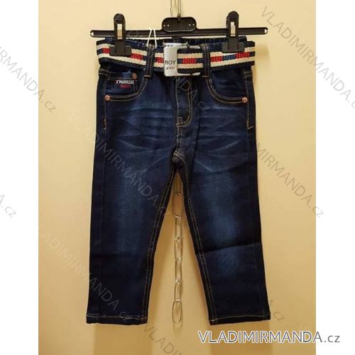 Rifle jeans v páse na gumu dojčenské detské chlapčenské (74-104) HL Xiang A395
