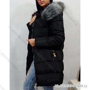 Bunda kabát zimná s kožušinkou dámsky (s-xl) Poľsko MODA PM217033
