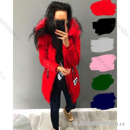 Bunda kabát zimná s kožušinkou dámsky (s-xl) Poľsko MODA PM217034
