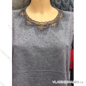 Pulóver sveter dlhý rukáv dámsky (m-2xl) Poľsko MODA GR17049
