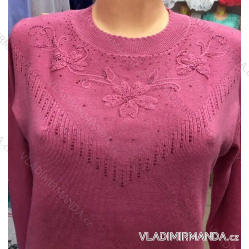 Pulóver sveter dlhý rukáv dámsky (m-2xl) Poľsko MODA GR17054
