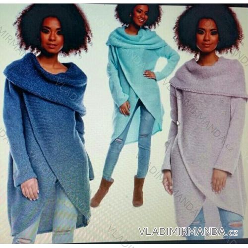 Sveter-cardigan dlhý dámsky (l-2xl) Poľsko MODA GR17064

