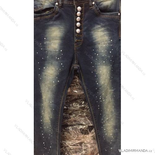 Rifle dámske s perličkami (xs-xl) JEANS 9102004
