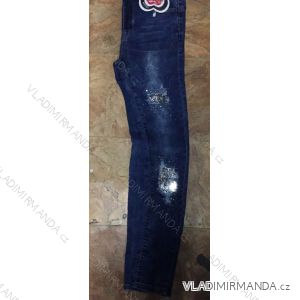 Rifle dámske s perličkami (xs-xl) JEANS 9102005
