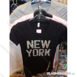 Tričko krátky rukáv s trblietkami dámske (s-xl) ALNWICK WP80678
