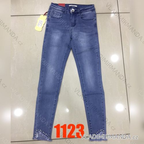 Rifle jeans s perličkami dámske (xs-xl) 1123
