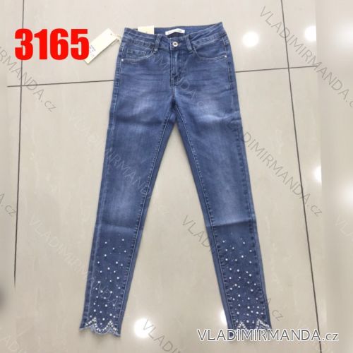 Rifle jeans s perličkami dámske (xs-xl) LEXXURY 3165
