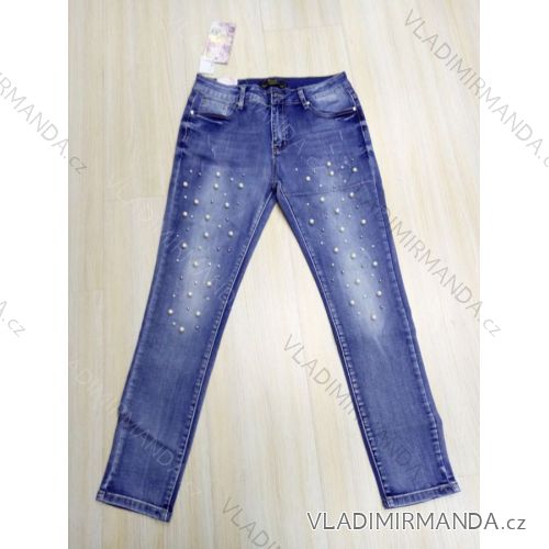 Rifle jeans s perličkami dámske (xs-xl) LEX18027
