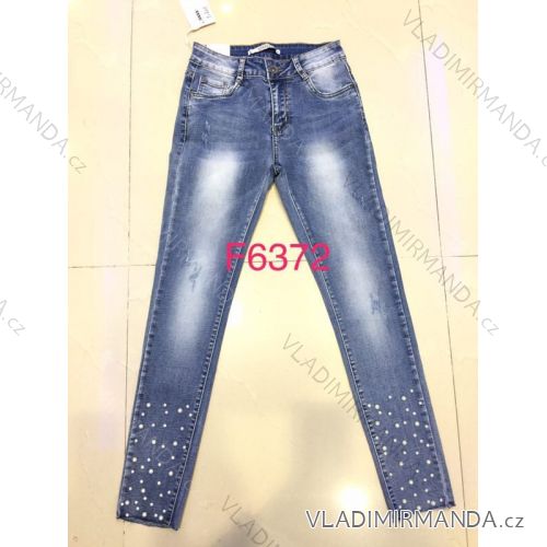 Rifle jeans s perličkami dámske (xs-xl) LEX18F6372
