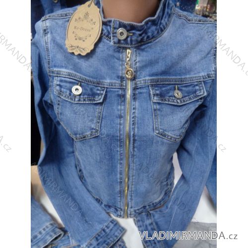 Bunda dlhý rukáv rifľová dámska (xs-xl) RE-DRESS C038-1
