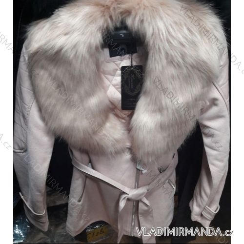 Bunda teplá brúsená koženka s kožušinkou dámska (s-xl) MISS SISSY MA118MD2207